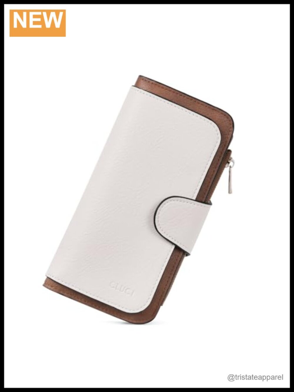 Leather RFID Blocking Trifold Wallet & Shoulder Bag Set for Women